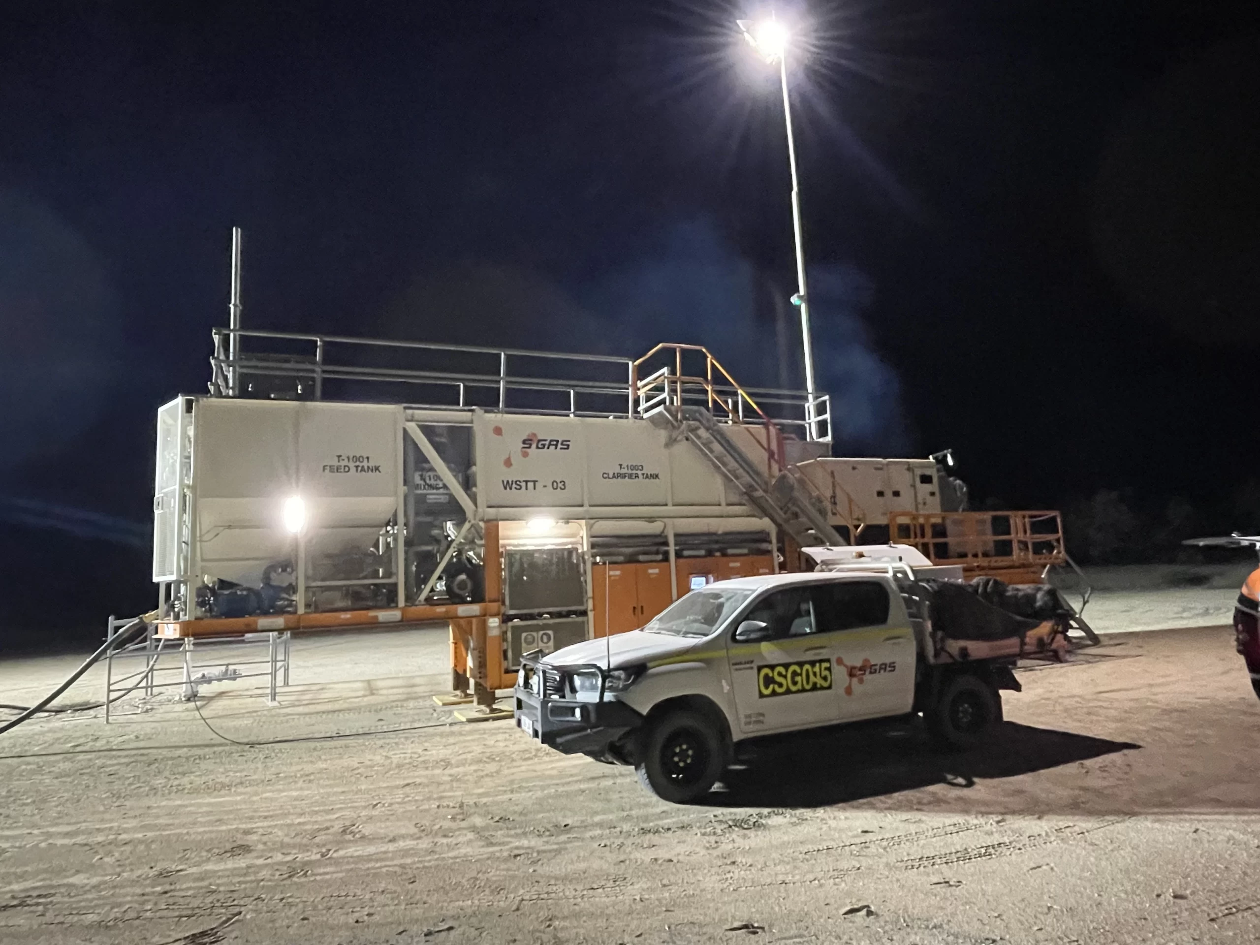 WSTT in action clearning a line blockage on well site